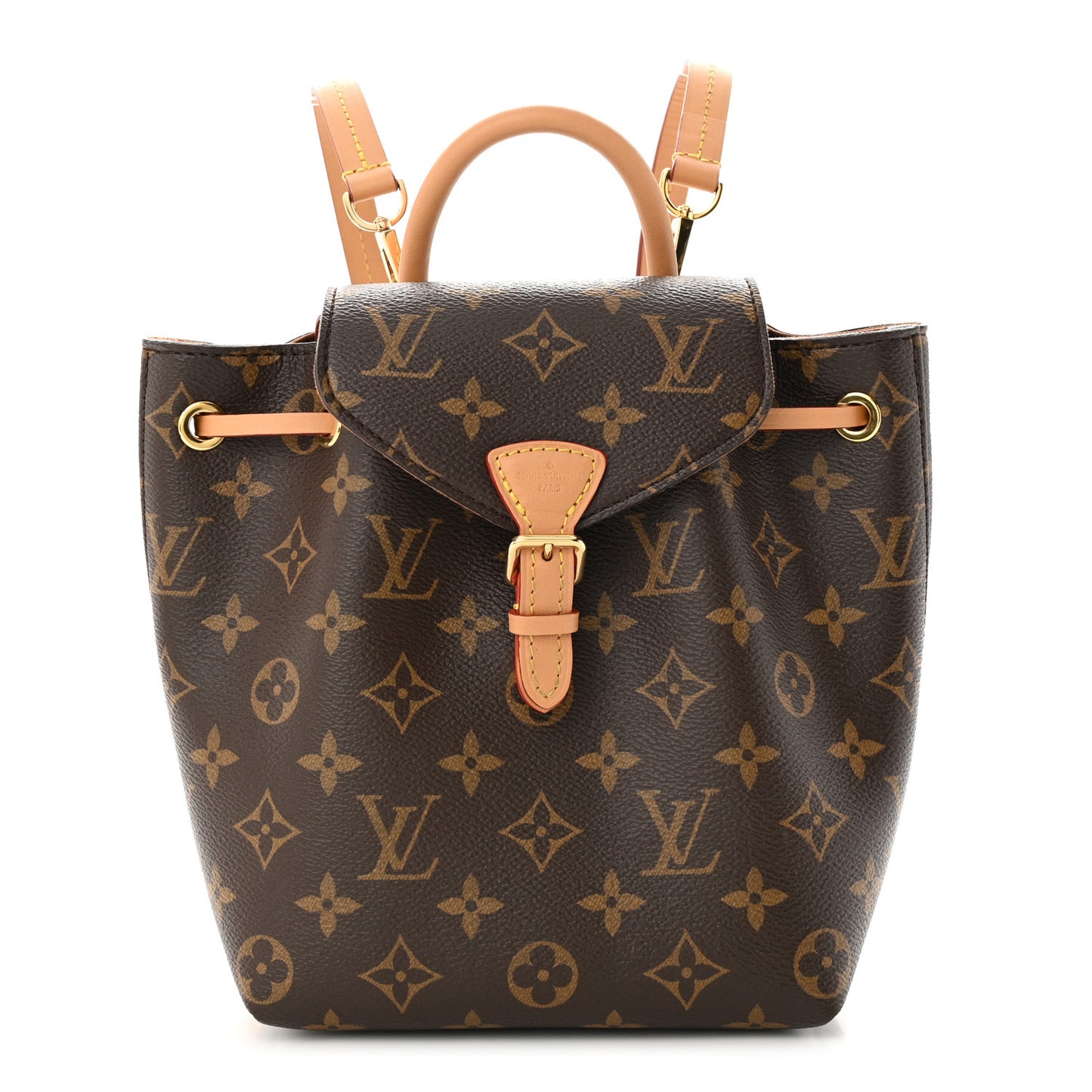 LOUIS VUITTON Monogram Montsouris BB Backpack Natural