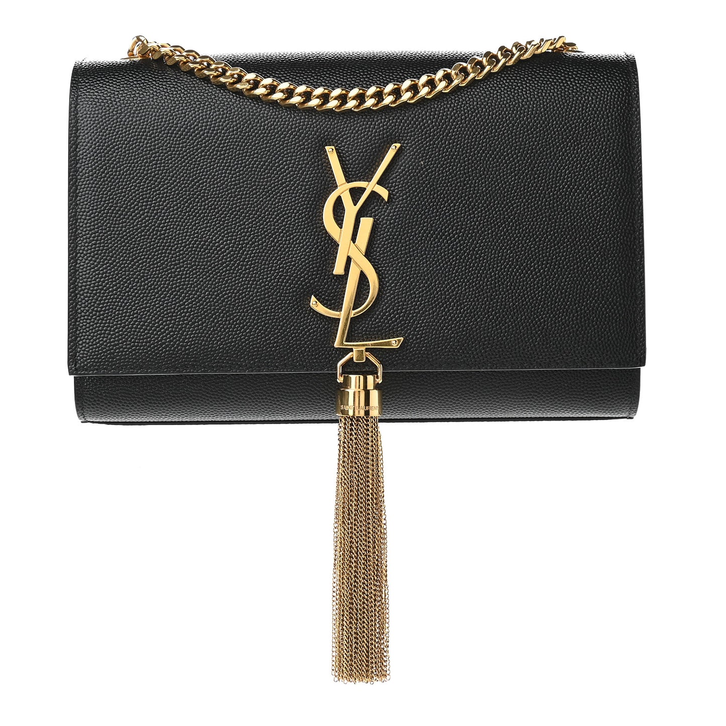 Grain De Poudre Small Classic Monogram Kate Tassel Satchel Black