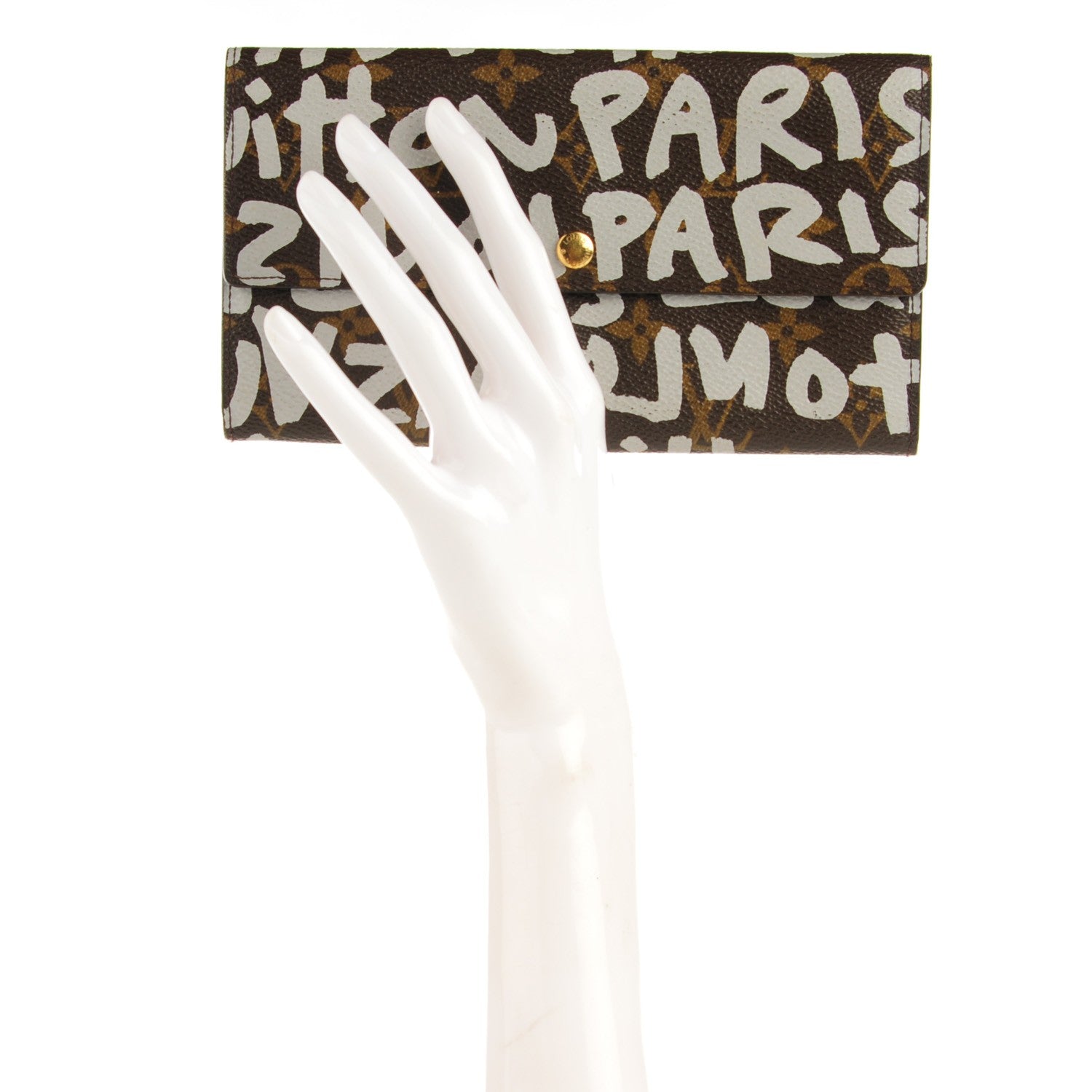 Louis Vuitton Monogram Graffiti Porte-Monnaie Wallet Silver 2 of 7