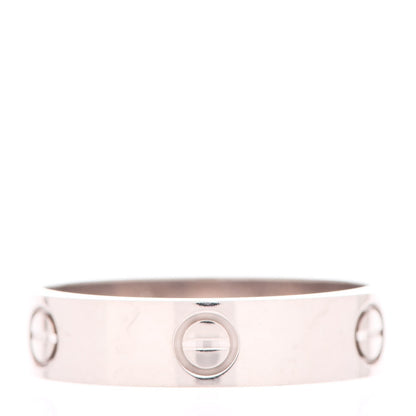 Cartier 18K White Gold 5.5mm LOVE Ring 67 11.75 1 of 4