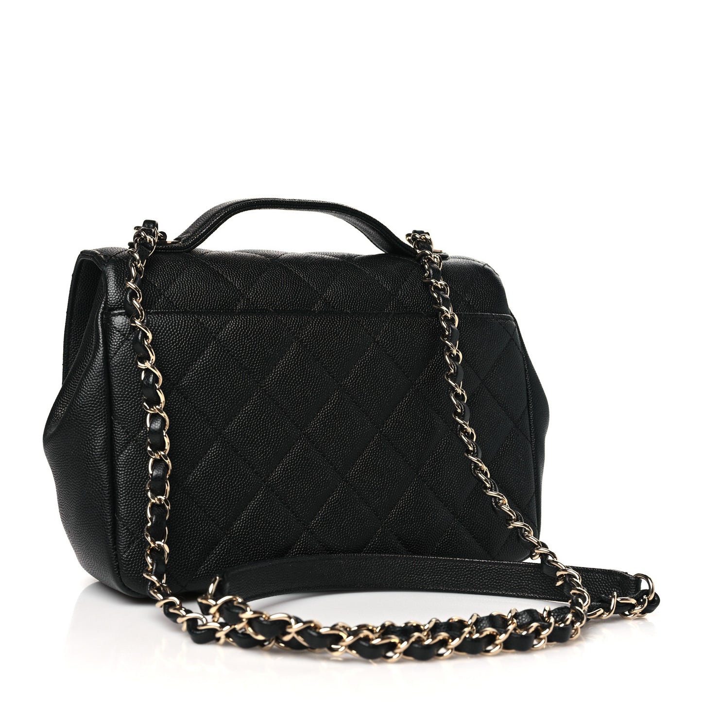 Caviar Quilted Medium Business Affinity Flap Black