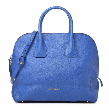 Burberry London Grainy Calfskin Medium Greenwood Bowling Bag Brilliant Blue 1 of 10