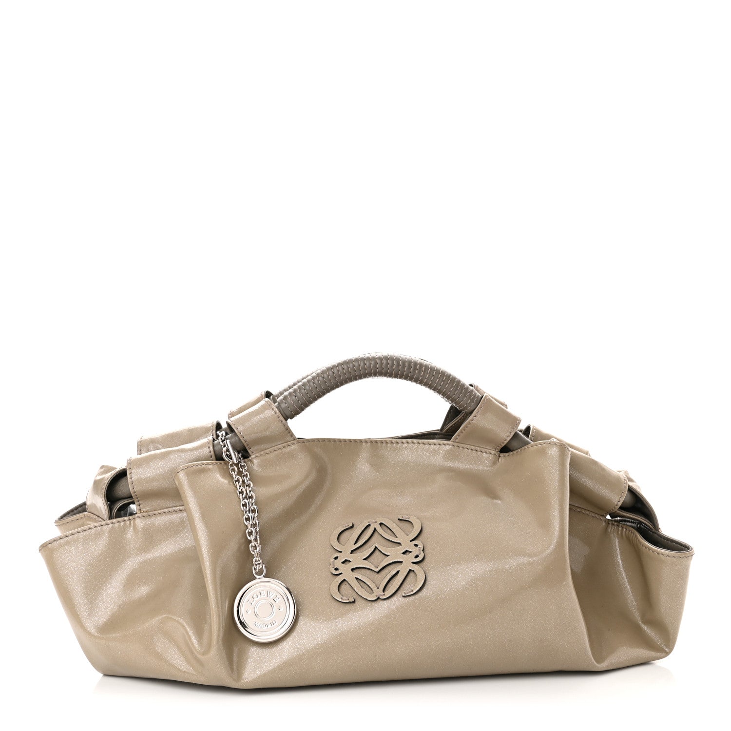 Loewe Patent Goatskin Mistral Bag Taupe 1 of 10