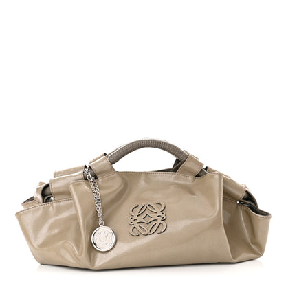 Loewe Patent Goatskin Mistral Bag Taupe 1 of 10