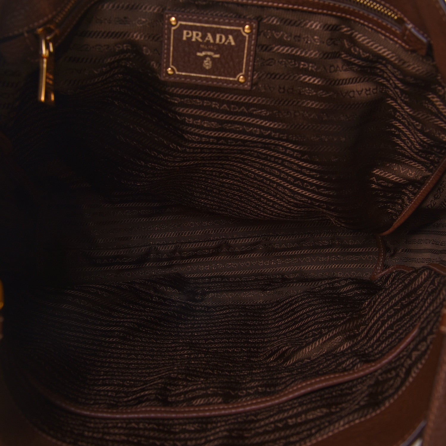 Prada Vitello Daino Tote Tabacco 4 of 5