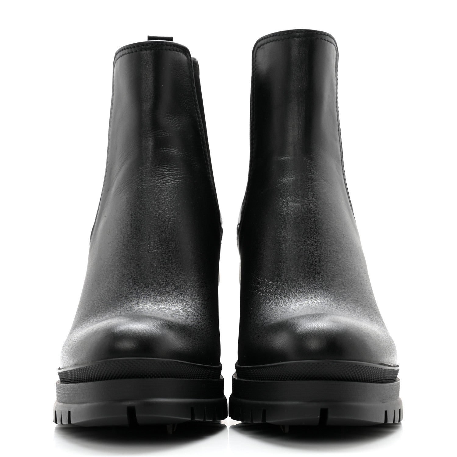 Prada Vitello Montana Lug Sole Chelsea 55mm Boots 36.5 Black 2 of 10