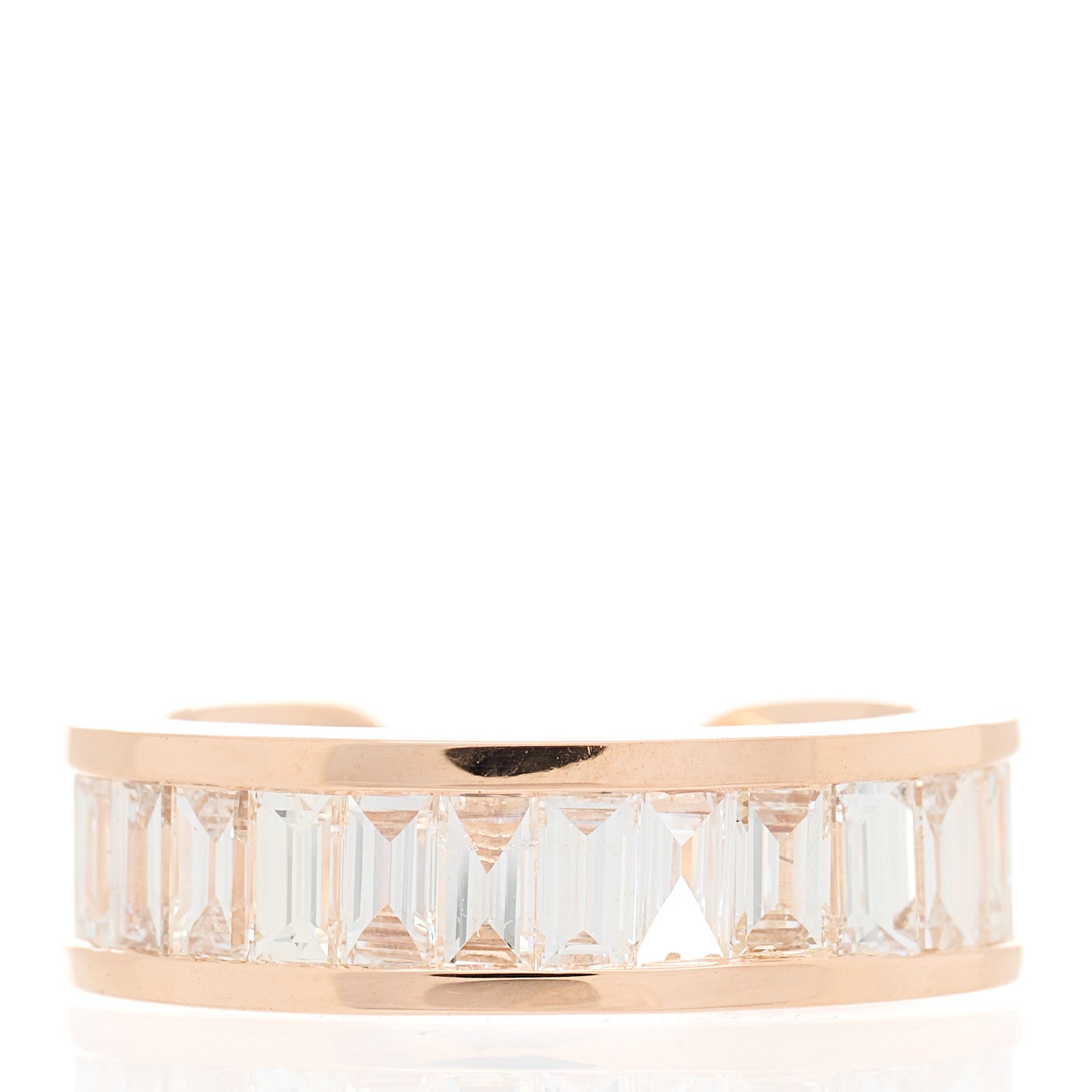 Anita Ko 18K Rose Gold Diamond Baguette Ear Cuff Earring 3 of 5