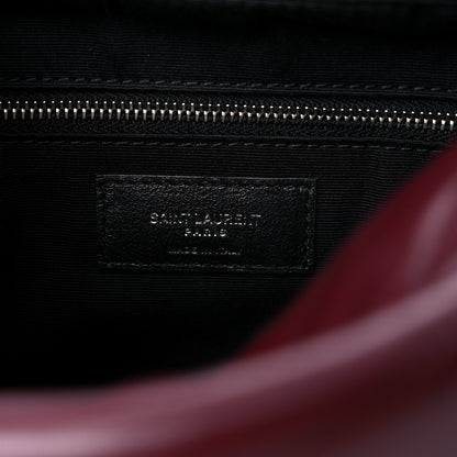 Saint Laurent Calfskin Y Quilted Monogram Small Loulou Bowling Bag Rouge Legion 6 of 9