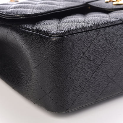 Chanel Caviar Quilted Jumbo Double Flap Black 9 of 13