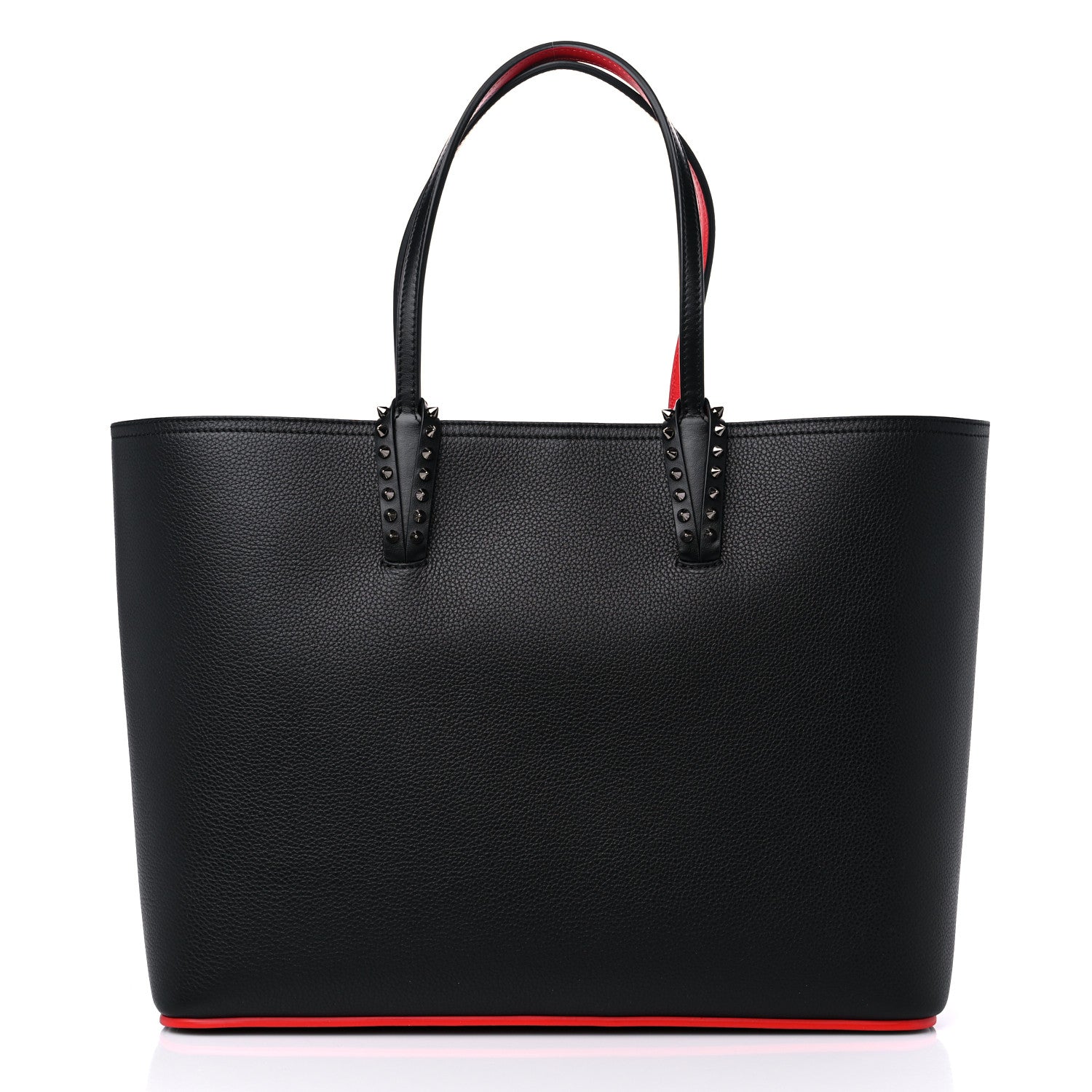 Christian Louboutin Calfskin Spikes East West Cabata Tote Black 3 of 12