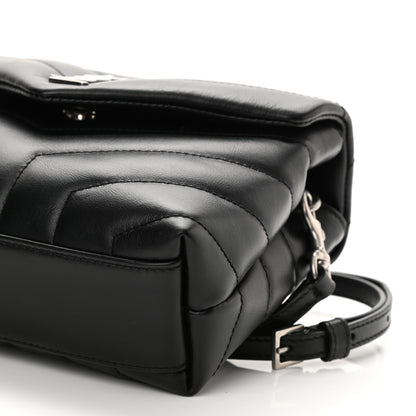 Saint Laurent Calfskin Y Quilted Monogram Toy Loulou Crossbody Bag Black 9 of 9