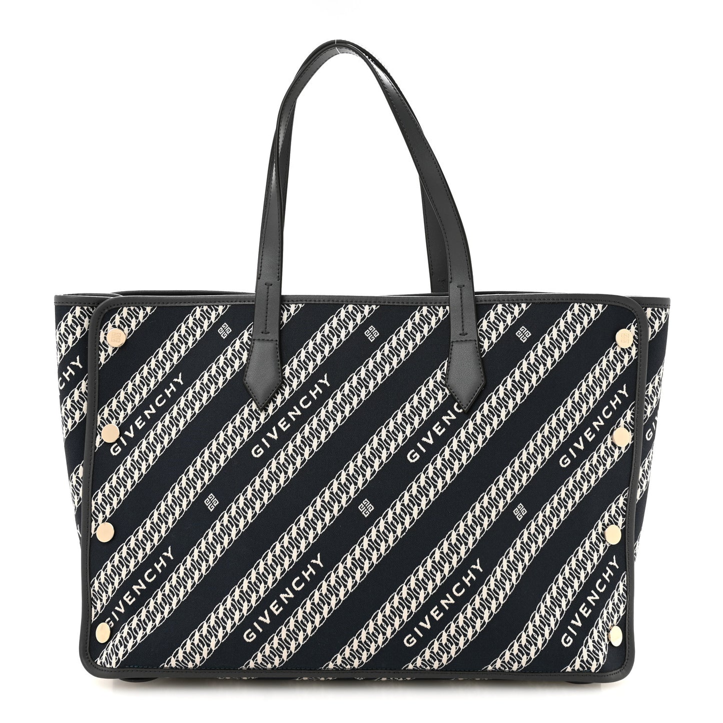 Canvas Jacquard Medium Bond Tote Oil Blue