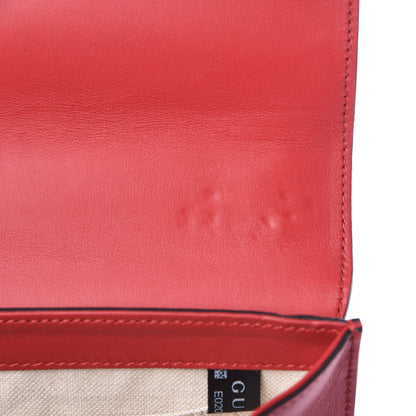 Gucci Calfskin Peony Small Chain Shoulder Bag Hibiscus Red 9 of 10