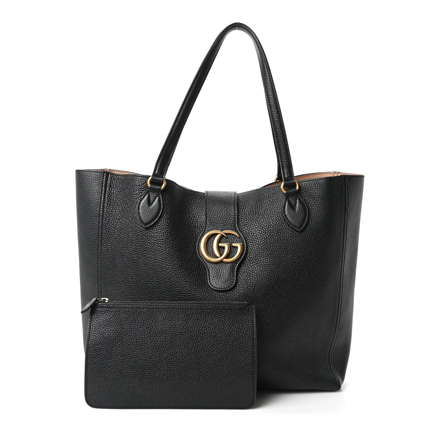 Gucci Grained Calfskin Small Dahlia Tote Black 3 of 11