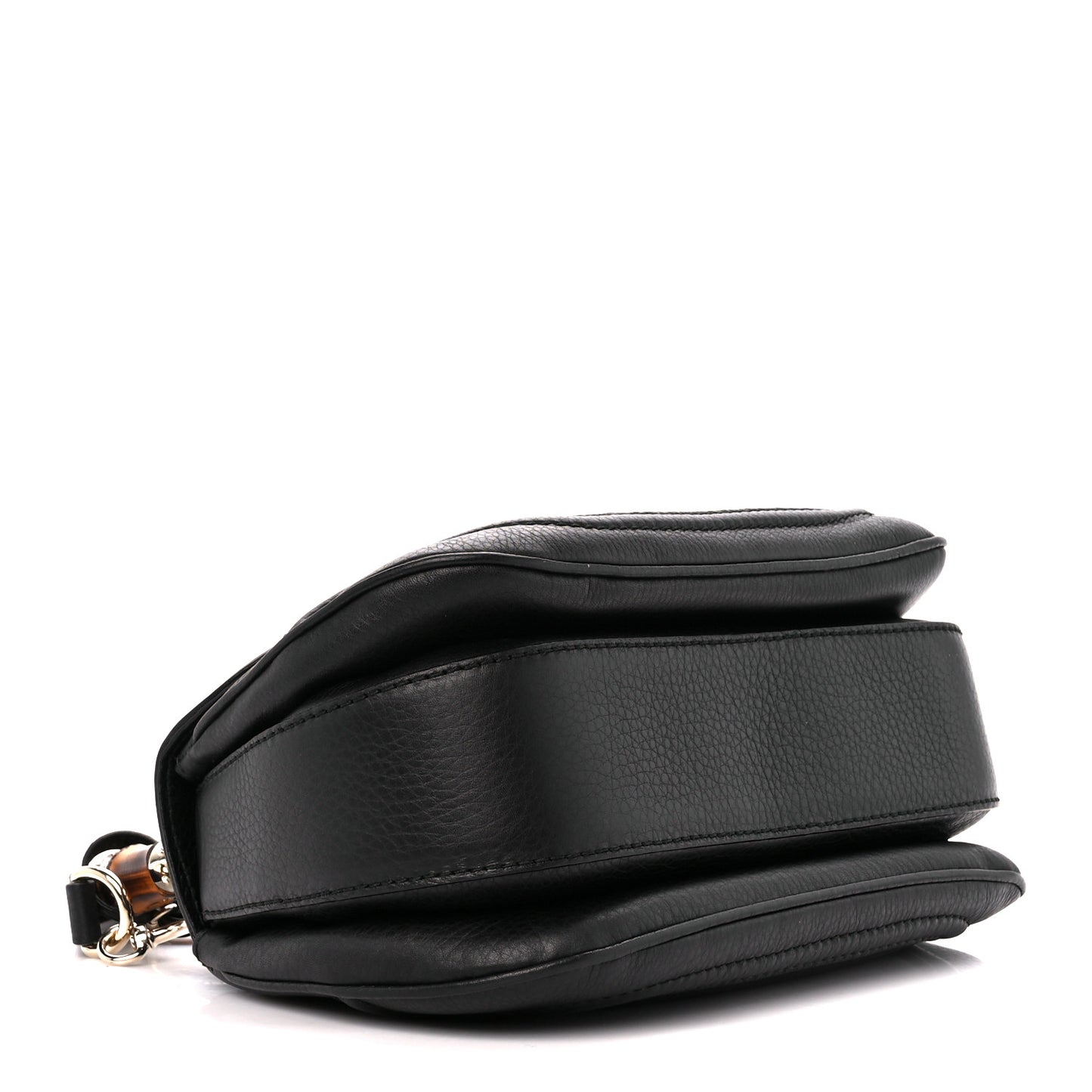 Calfskin Medium New Bamboo Top Handle Bag Black
