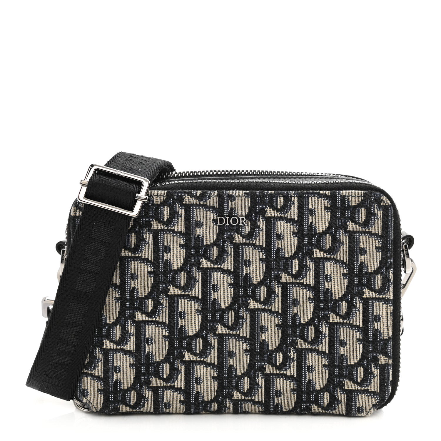 Christian Dior Oblique Pouch Navy Blue 1 of 11