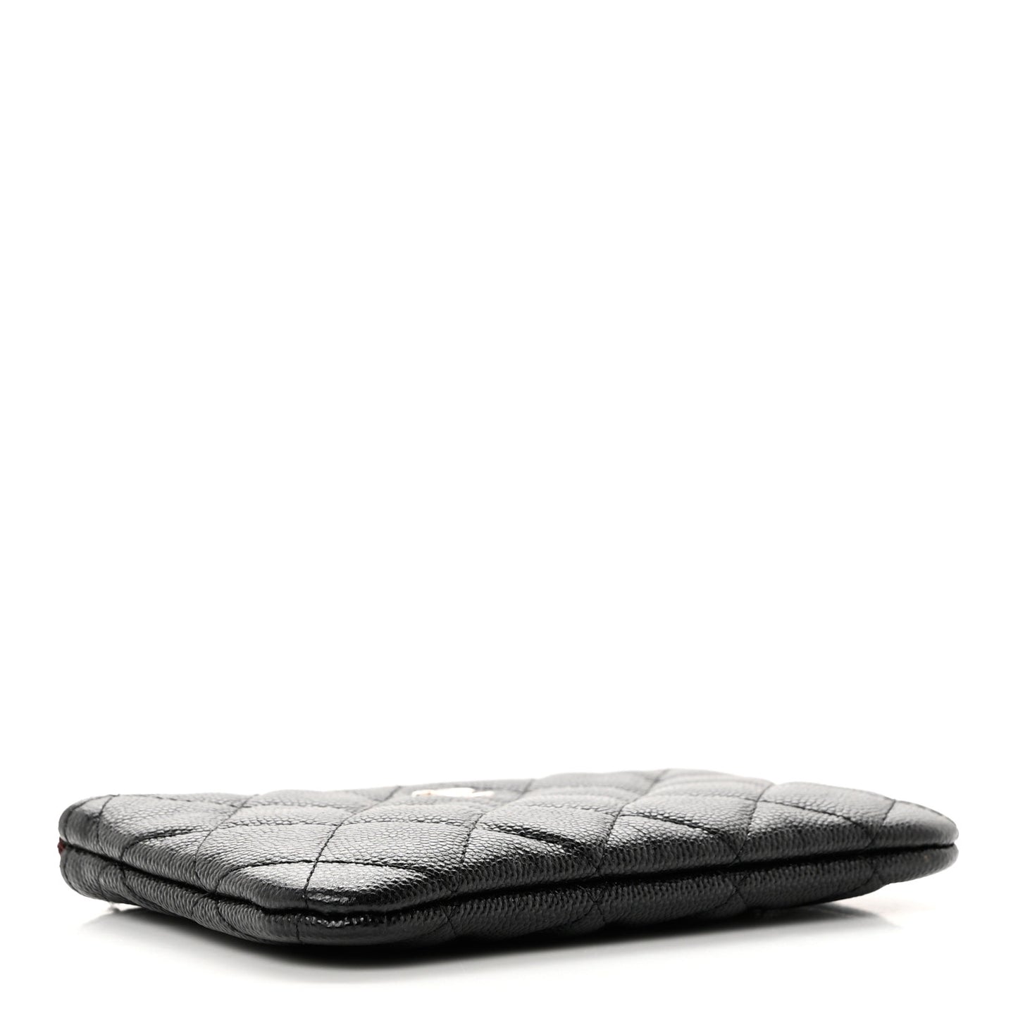 Caviar Quilted Small Cosmetic Case Black