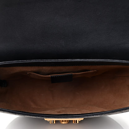 Gucci GG Supreme Monogram Web Medium Padlock Messenger Shoulder Bag Black 4 of 4