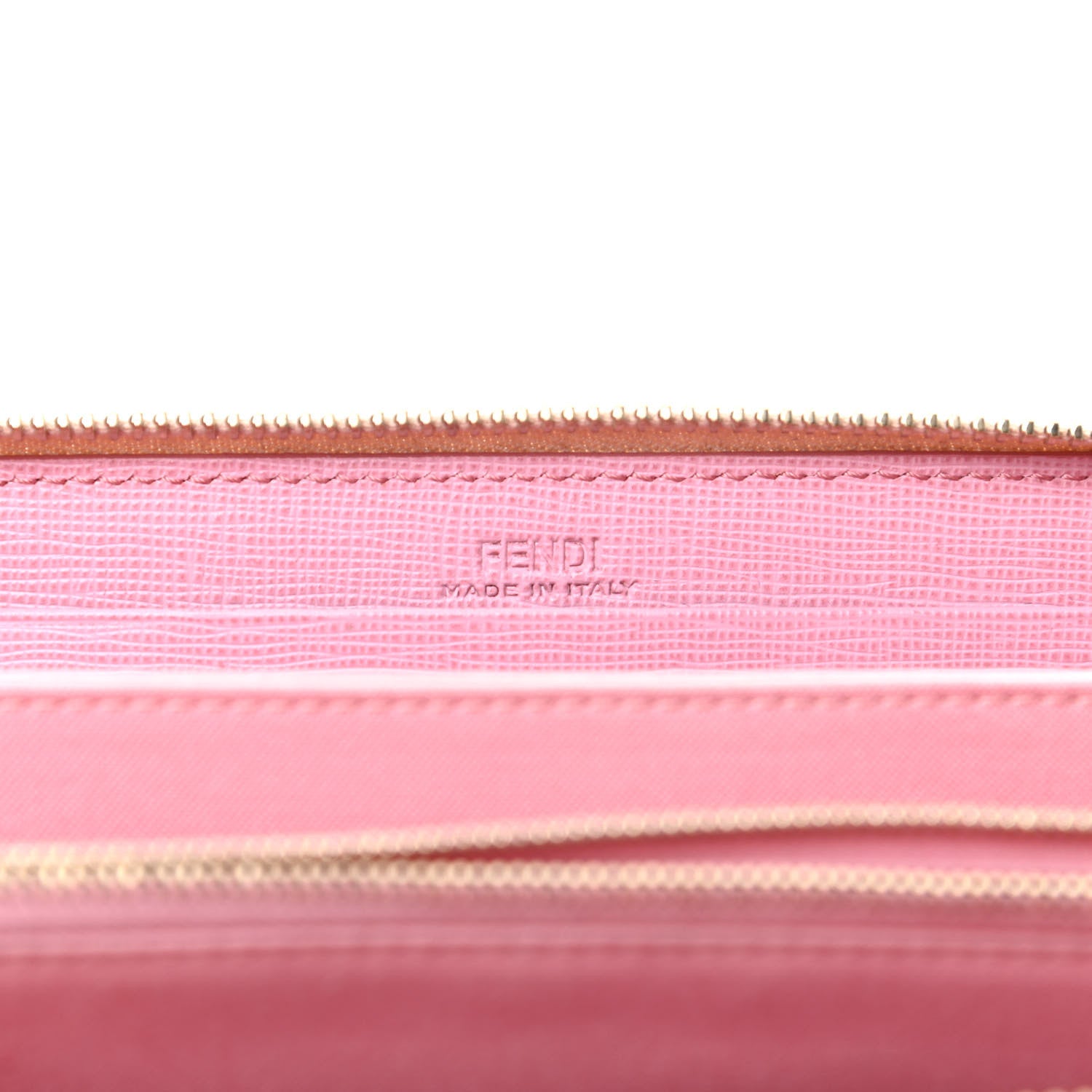 Fendi Vitello Elite QuTweet Studded Zip Around Wallet Pink 6 of 10