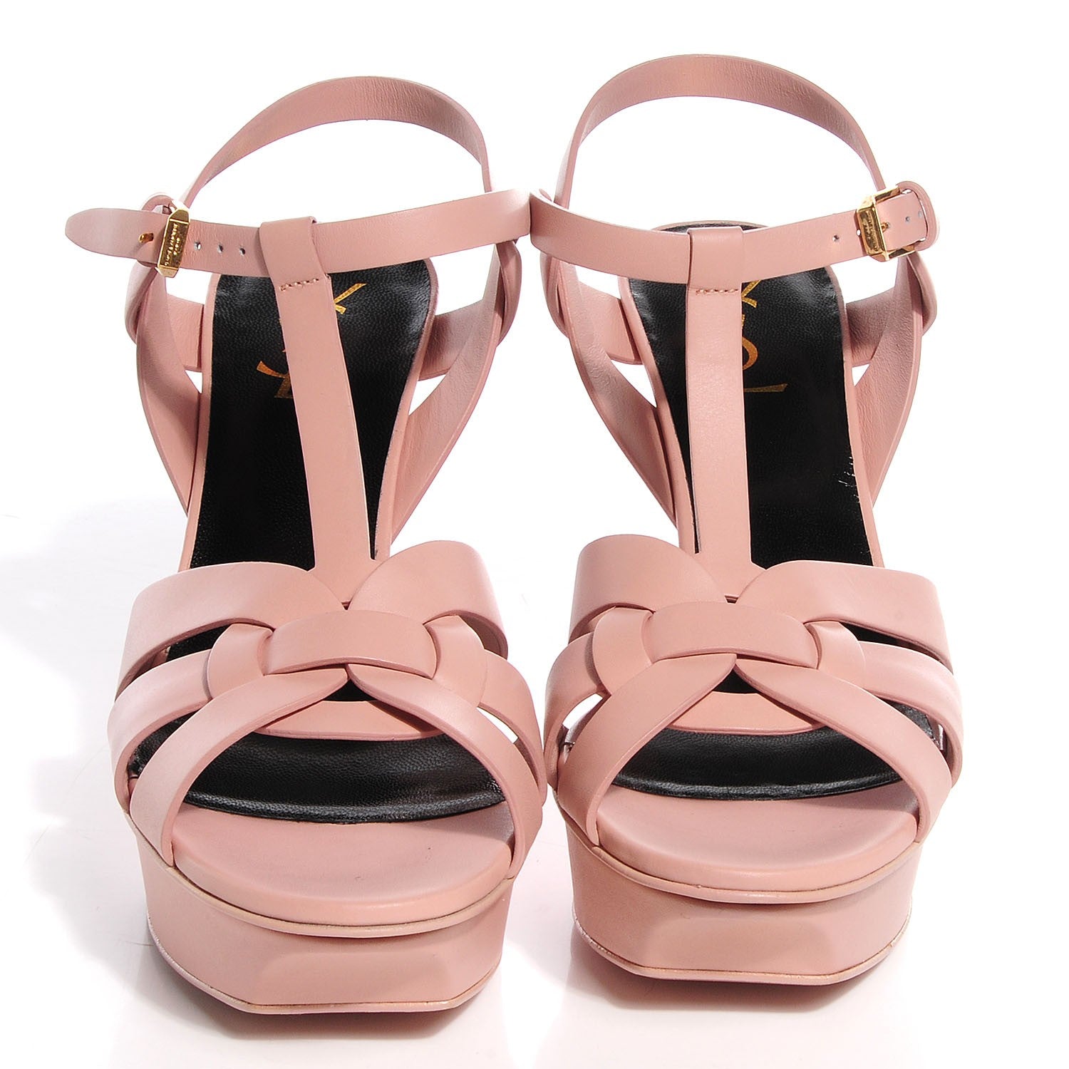 Saint Laurent Leather Tribute 75 Platform Sandals Pale Blush 39.5 2 of 7