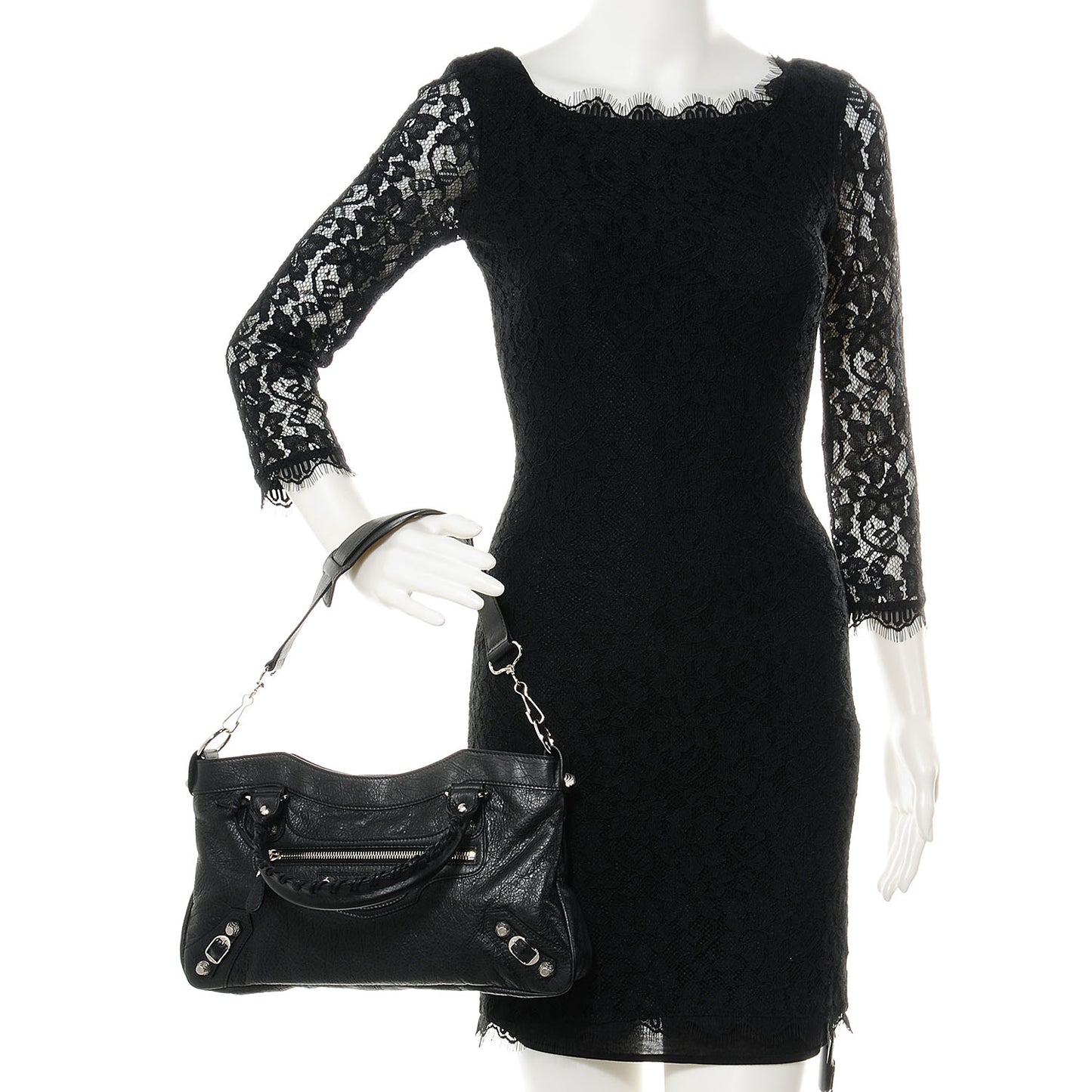 Agneau Giant 12 Silver Hardware First Black