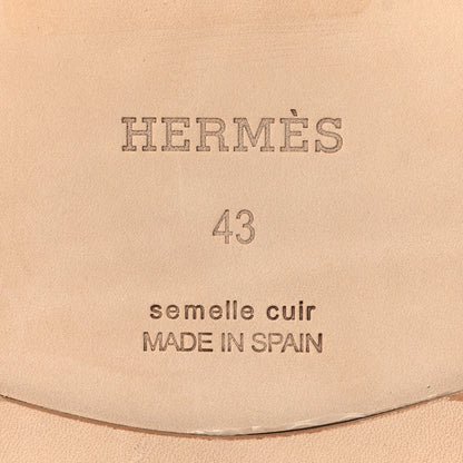 Hermes Suede Goatskin Mens Hon Antigua Espadrille Sandals 43 Brun Amourette 8 of 10