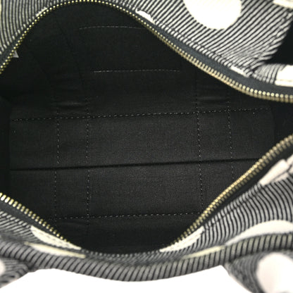 Marc Jacobs Cotton Canvas Polka Dot Small The Jacquard Tote Bag Black Ivory 5 of 8