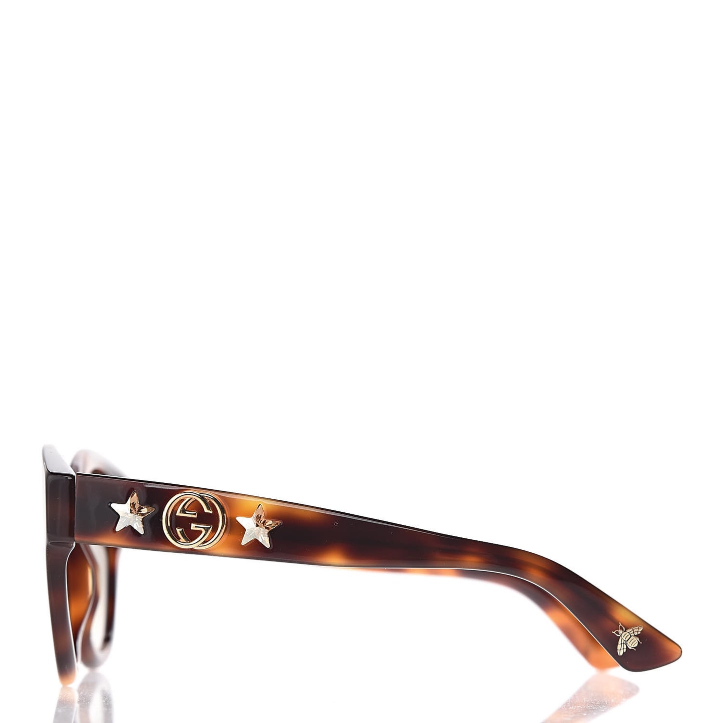 Round Frame GG Star Sunglasses GG0207S Tortoiseshell