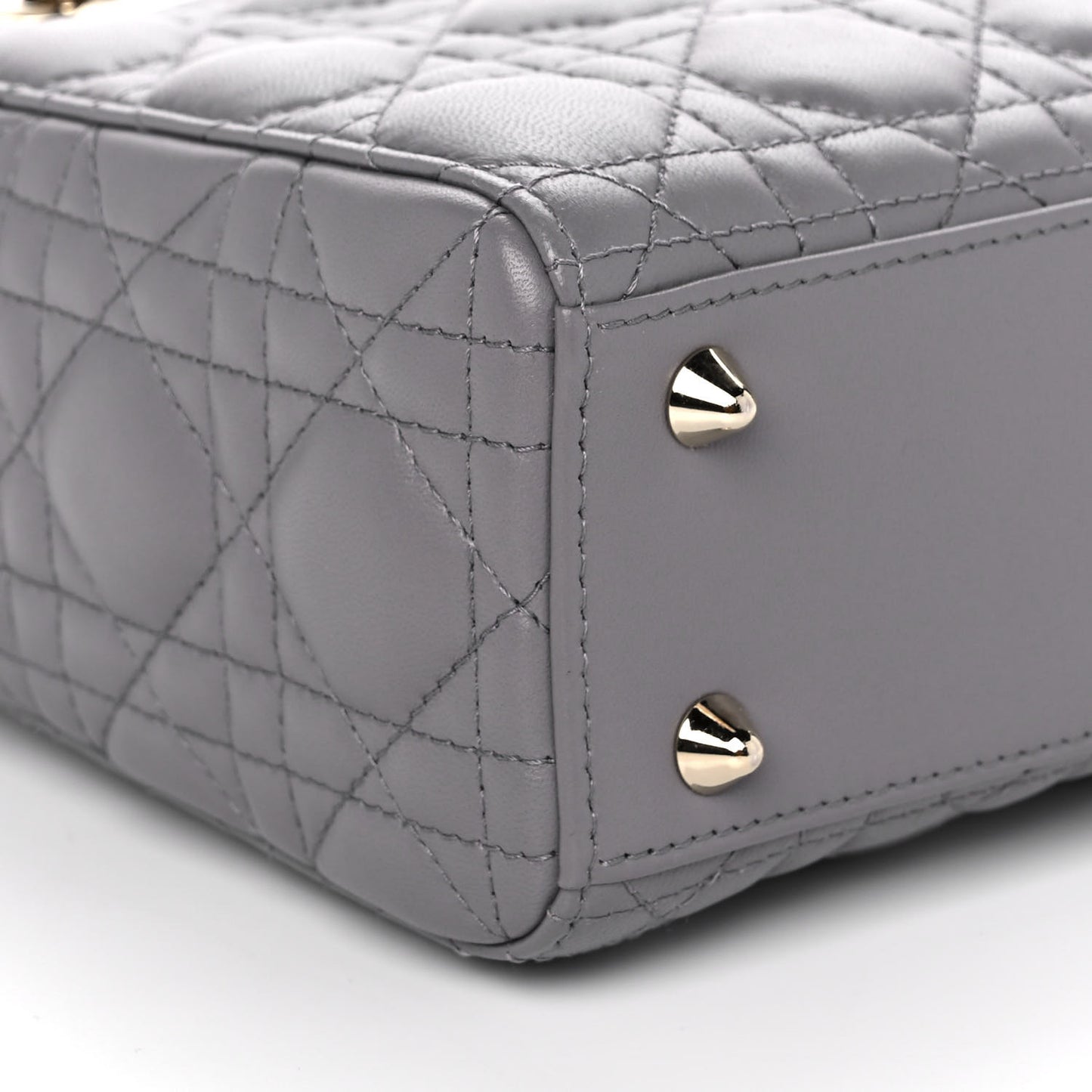 Lambskin Cannage Small My ABCDior Lady Dior Grey