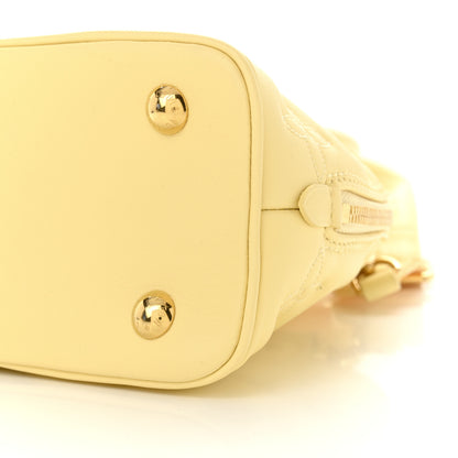 Louis Vuitton Calfskin Bubblegram Alma BB Banana 9 of 9