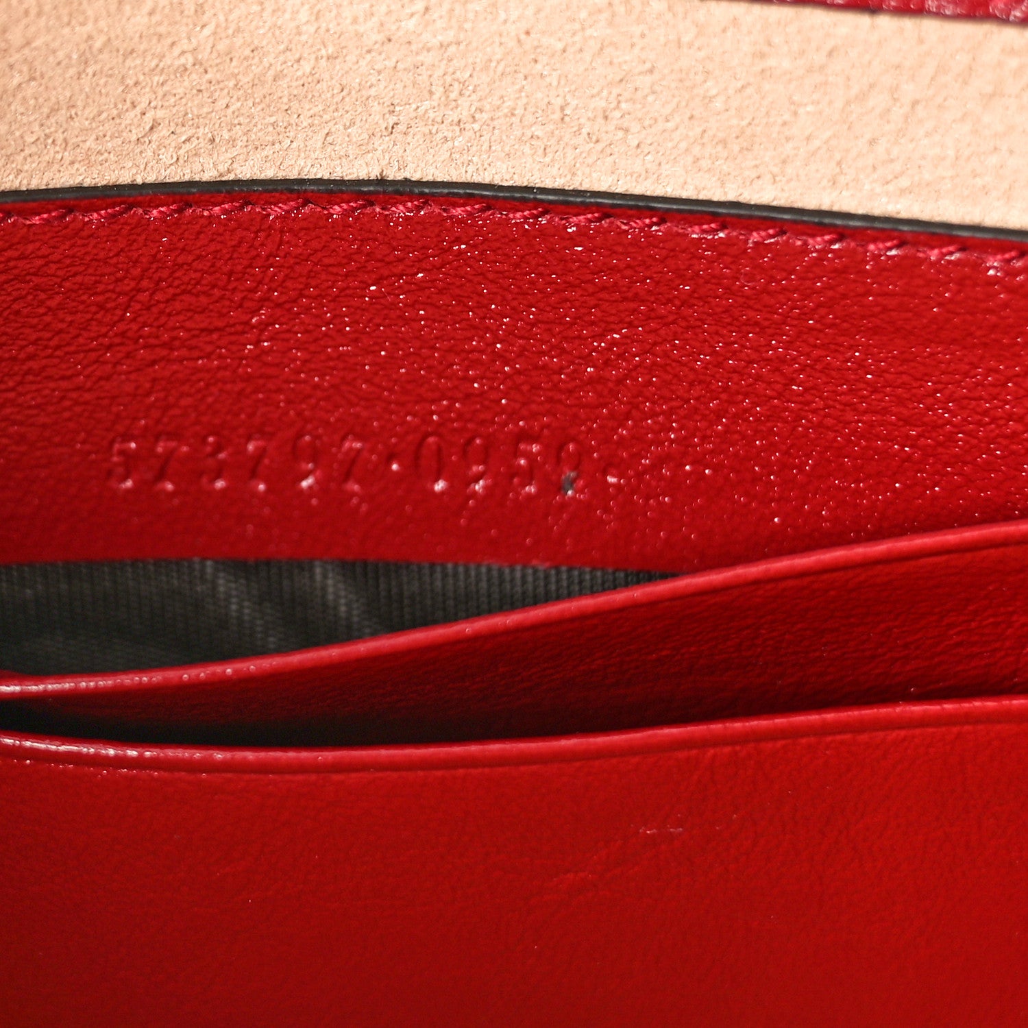 Gucci Textured Calfskin Web Mini Rajah Slim Flap Shoulder Bag Romantic Cherry 7 of 11