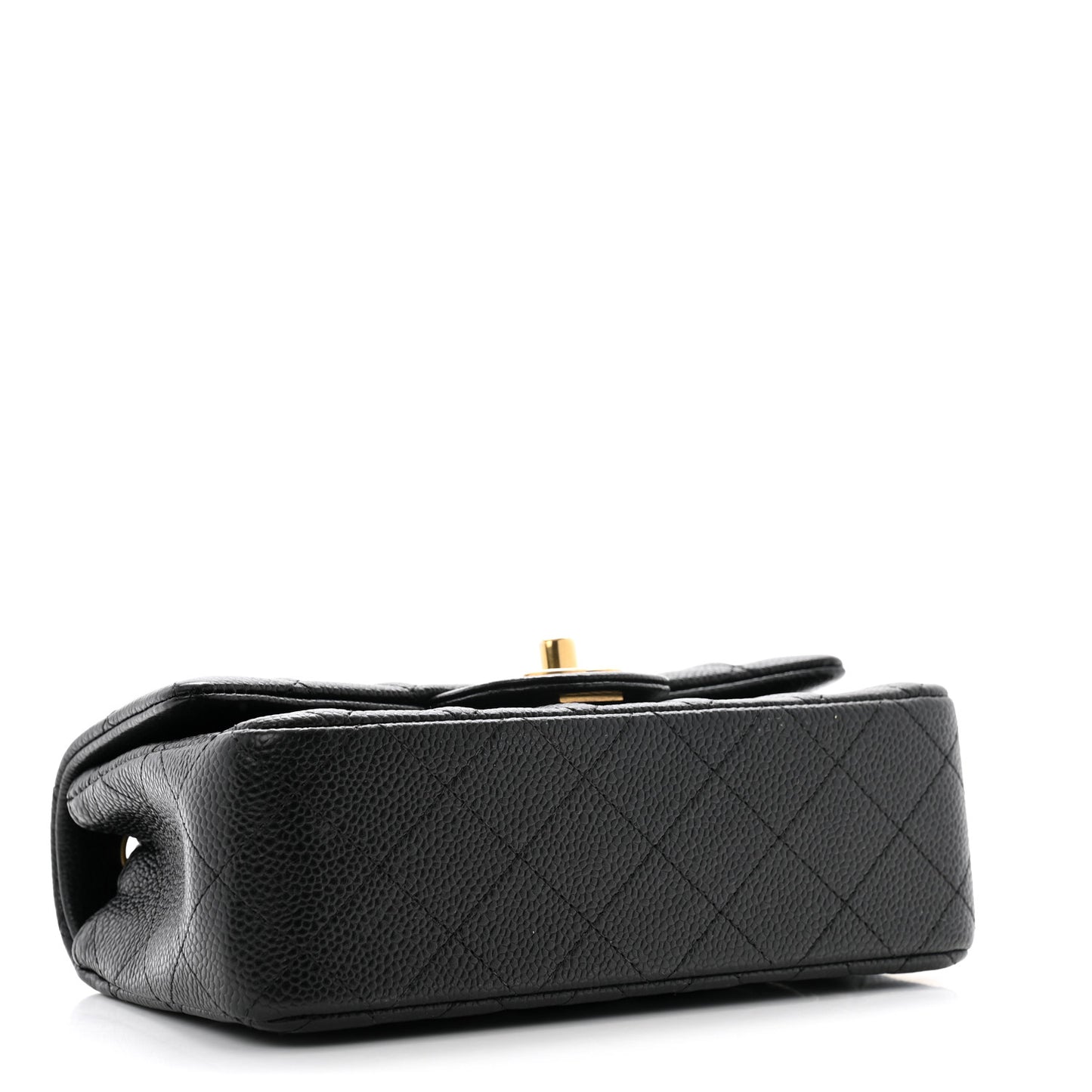Caviar Quilted Mini Rectangular Flap Black