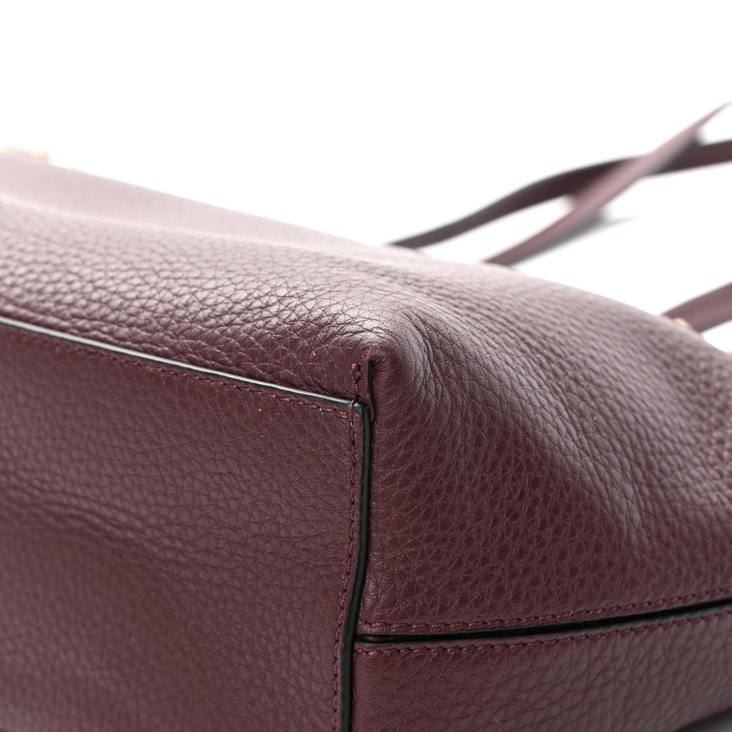 Valentino Garavani Grained Calfskin Small Rockstud Shoulder Tote Rubin 9 of 13