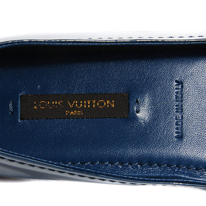 Louis Vuitton Patent Calfskin Oxford Ballerina Flats 37 Blue 7 of 8
