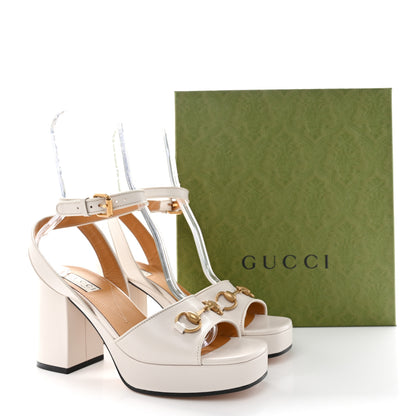 Gucci Quentin Granada Kid Horsebit 25/60mm Platform Sandals 39 Mystic White 10 of 10