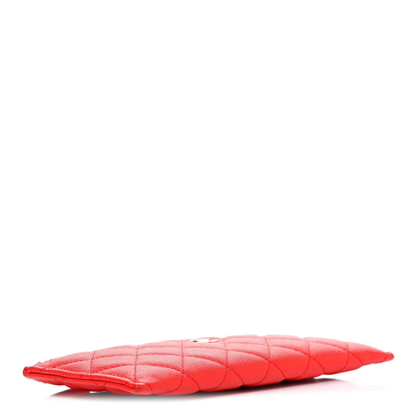 Caviar Quilted Classic Zip Pouch Red
