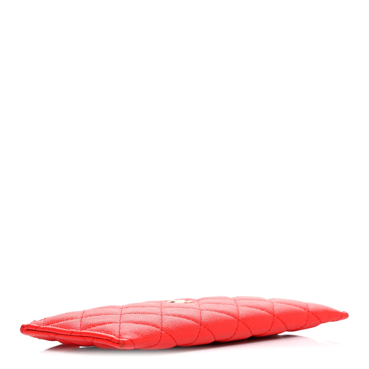 Chanel Caviar Quilted Classic Zip Pouch Red 4 of 8