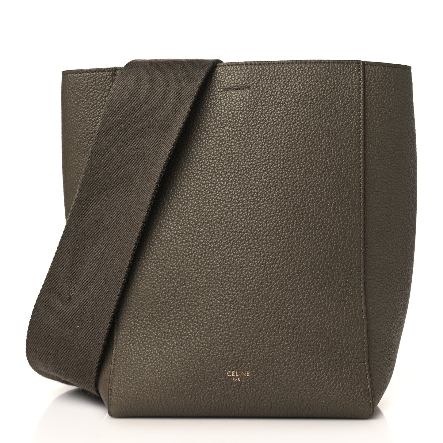 Soft Grained Calfskin Small Sangle Bucket Bag Taupe