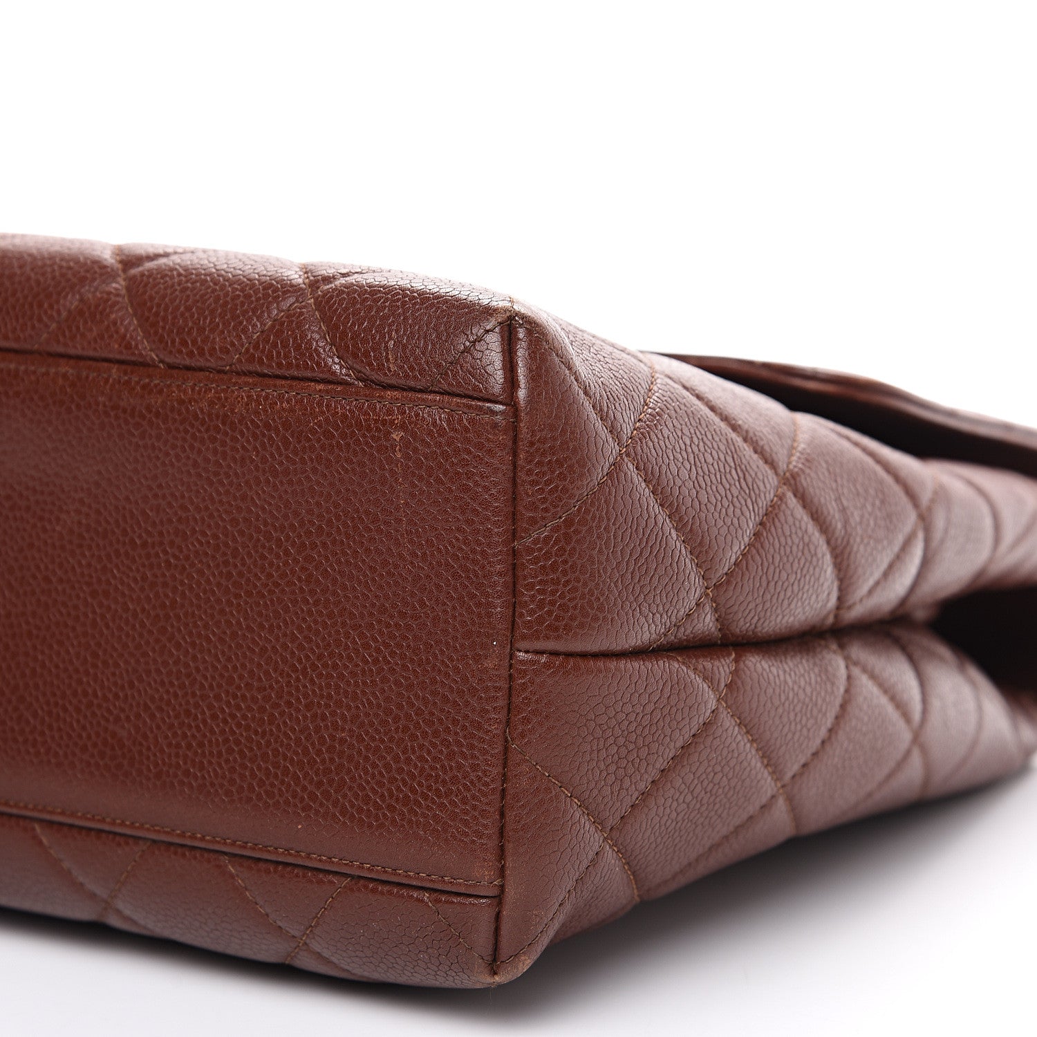 Chanel Caviar Quilted Jumbo Kelly Flap Brown 16 of 16