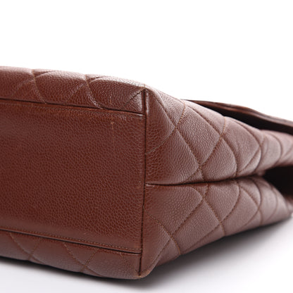 Chanel Caviar Quilted Jumbo Kelly Flap Brown 16 of 16