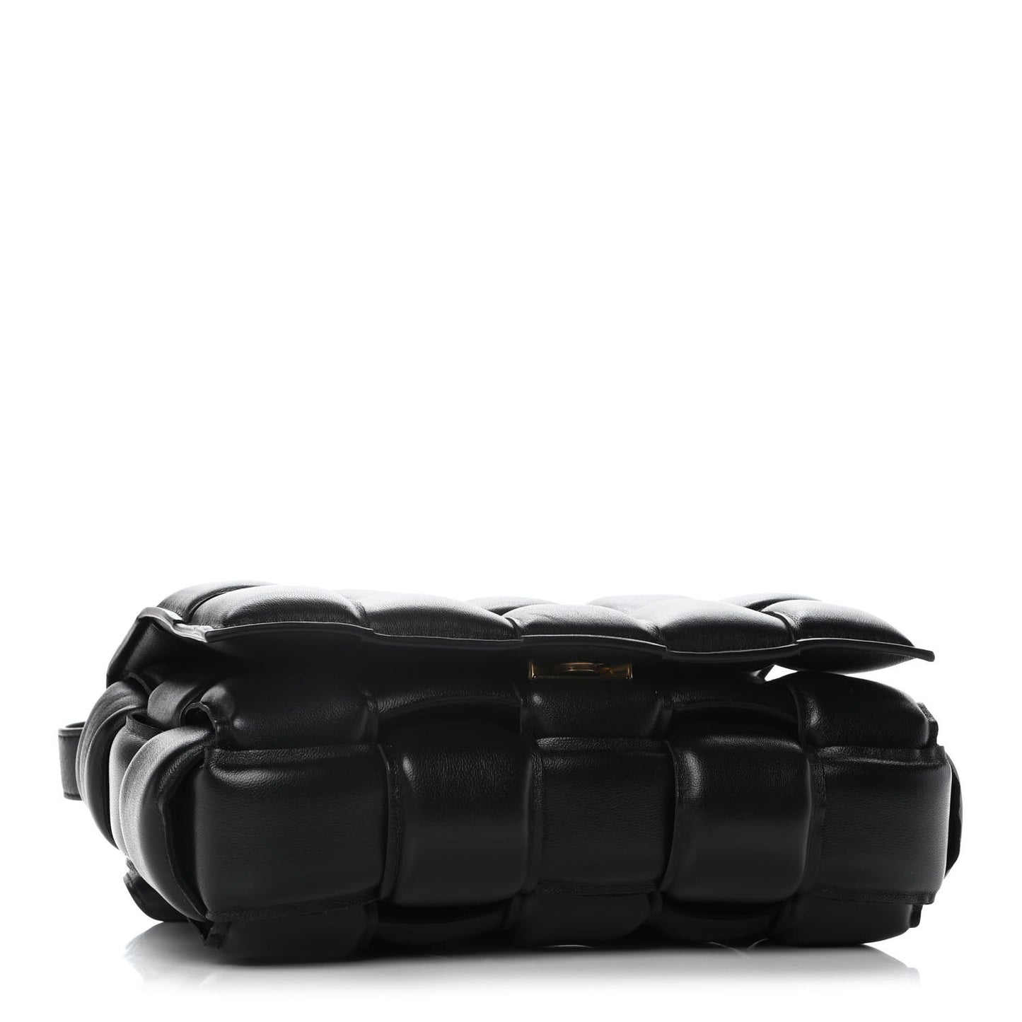 Nappa Maxi Intreccio Padded Cassette Crossbody Bag Black