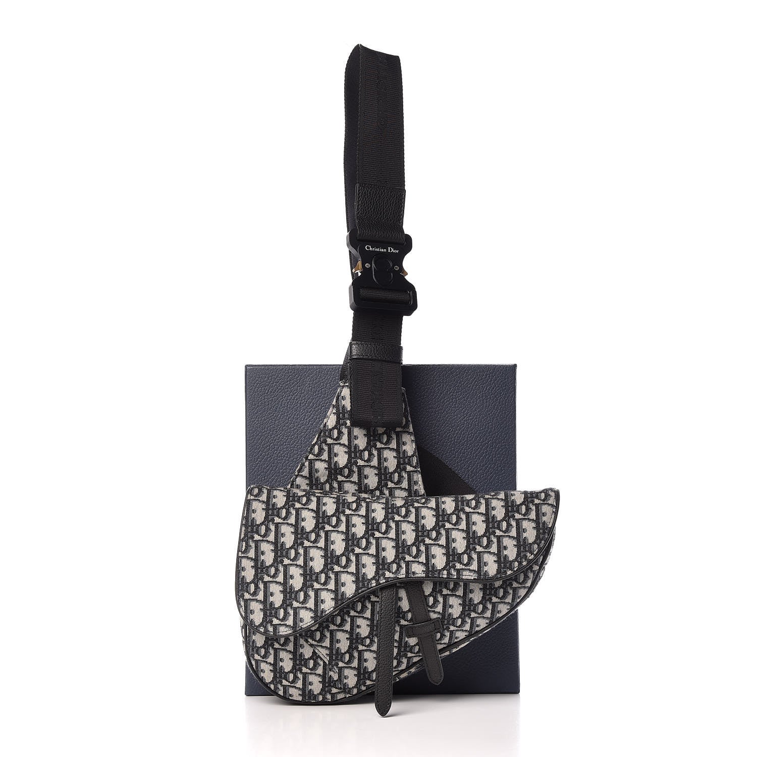 Christian Dior Oblique Saddle Bag Blue 12 of 12