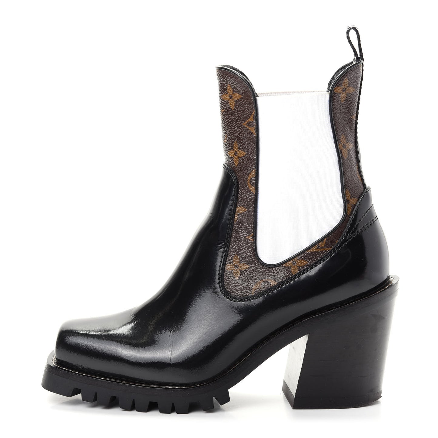 Patent Monogram Limitless Ankle Boots 38.5 Black