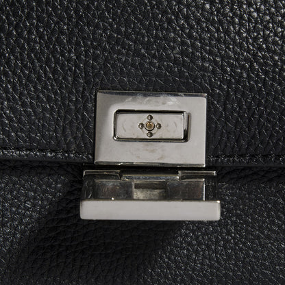 Celine Drummed Calfskin Suede Large Trapeze Black 5 of 9