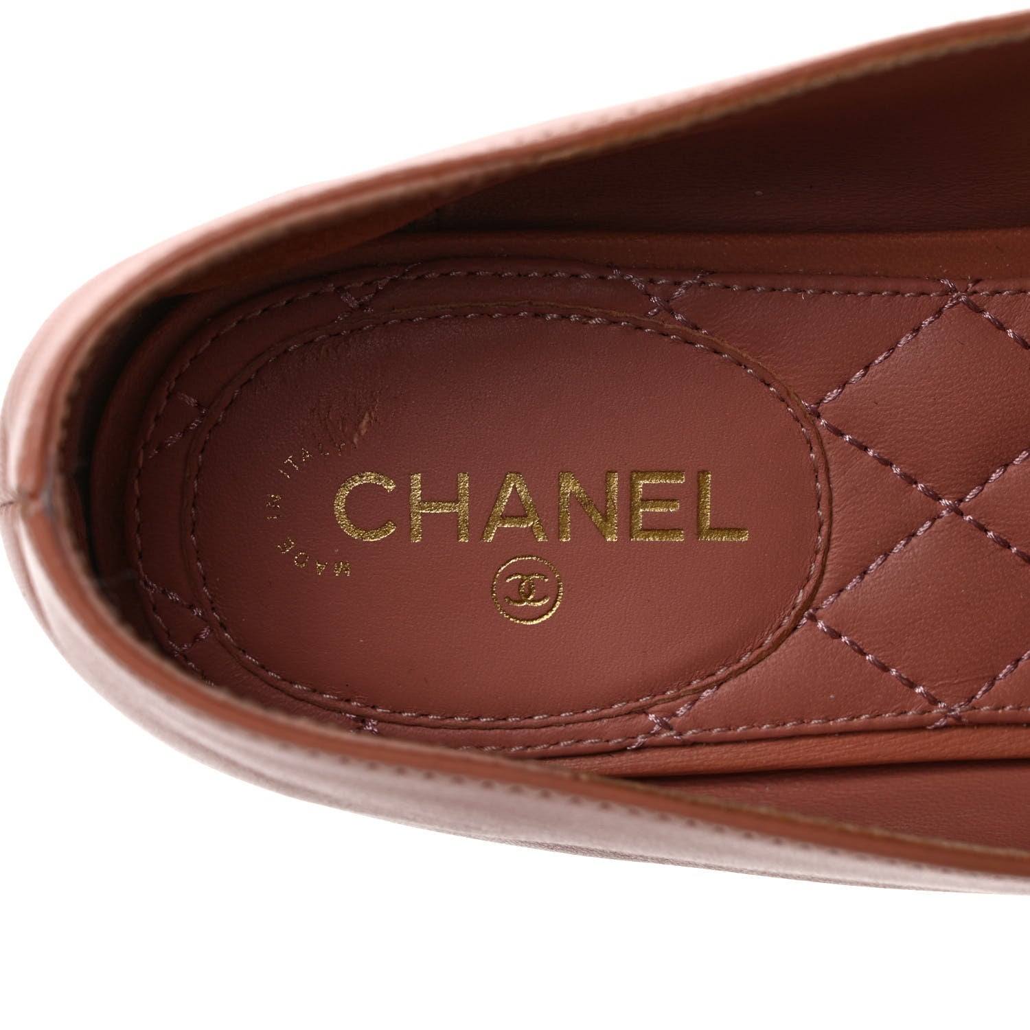 Chanel Lambskin CC Braided Chain Loafers 38.5 Powder Pink 7 of 9