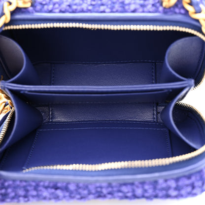 Chanel Tweed Top Handle Vanity Case Purple 5 of 11