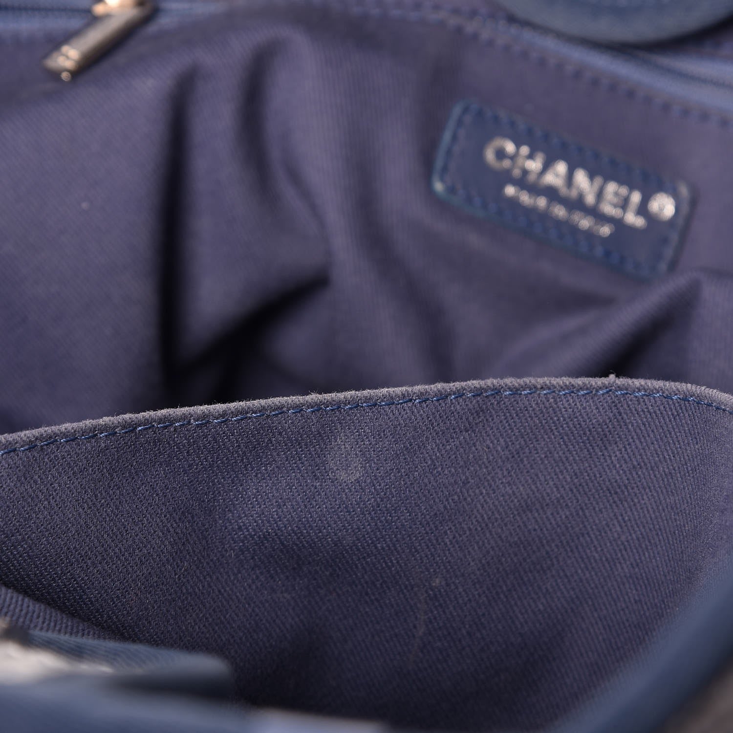Chanel Canvas Large Deauville Tote Blue 8 of 10