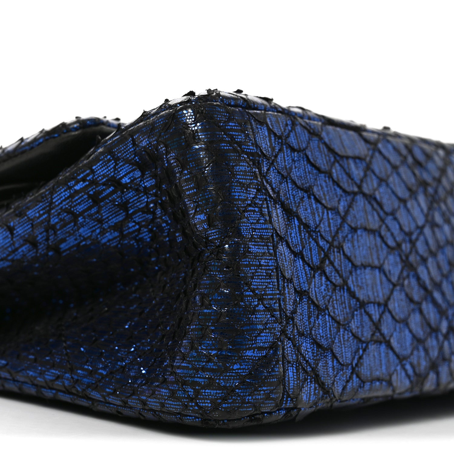 Chanel Metallic Snakeskin 2.55 Reissue 225 Flap Blue 9 of 11
