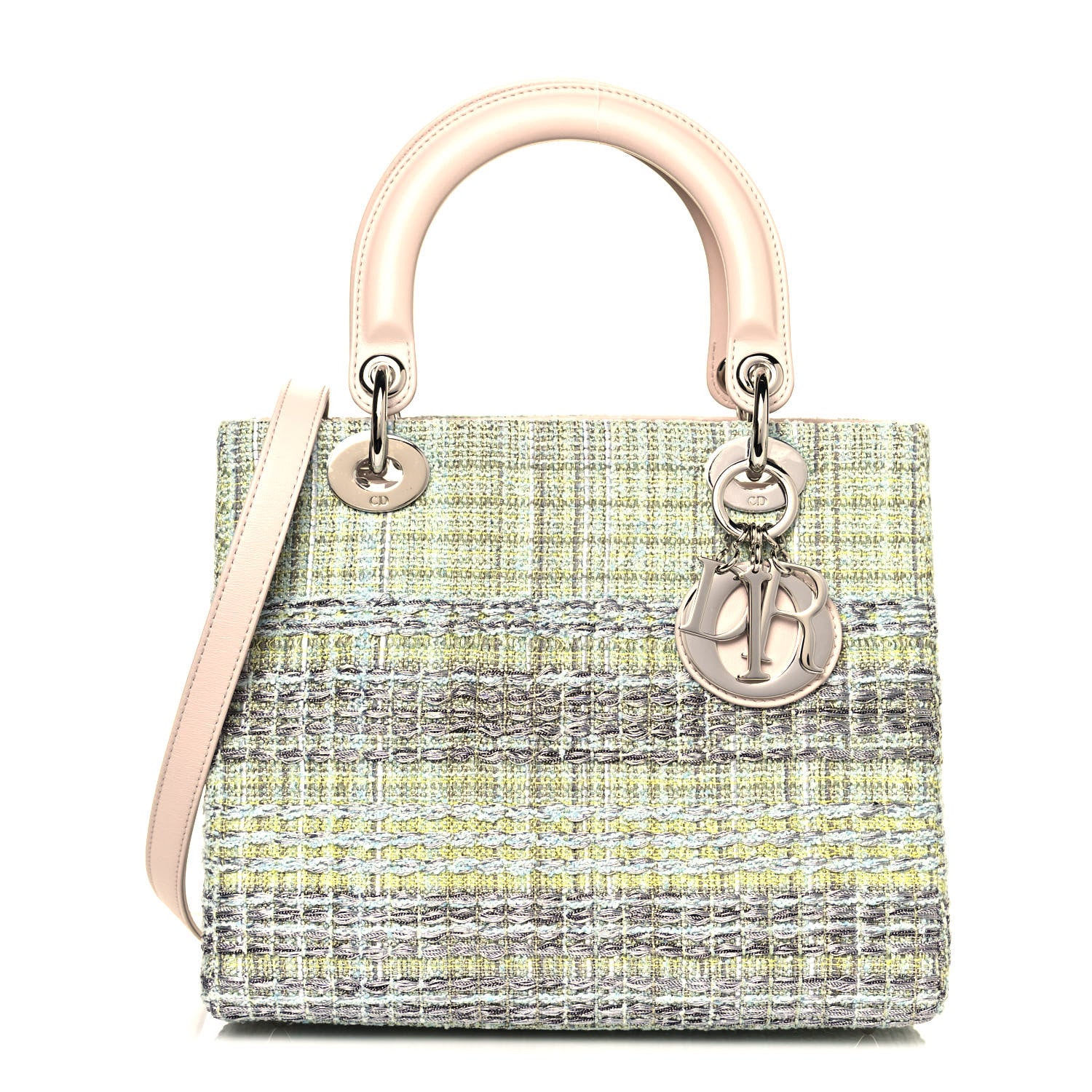 Christian Dior Tweed Medium Lady Dior Green Multicolor 1 of 12