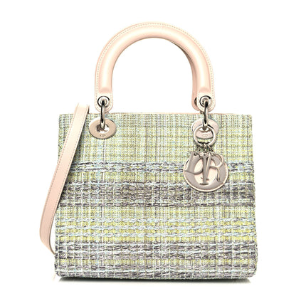 Christian Dior Tweed Medium Lady Dior Green Multicolor 1 of 12